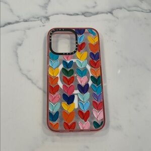 Colorful Heart Castify Pattern Phone Case - iPhone 14 Pro Max